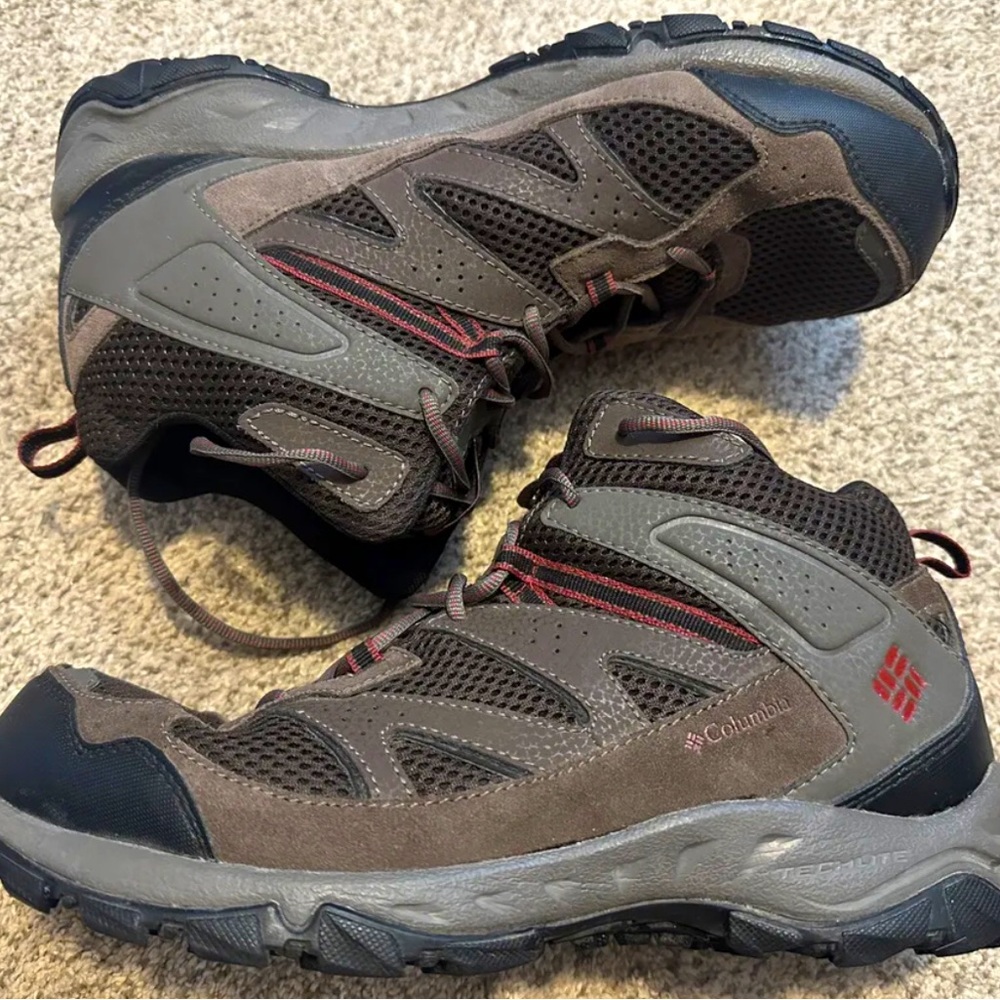 COLUMBIA Coremic Ridge Brown Tan Men's Mid Hiking Boots Size: 10 #BM3982-230